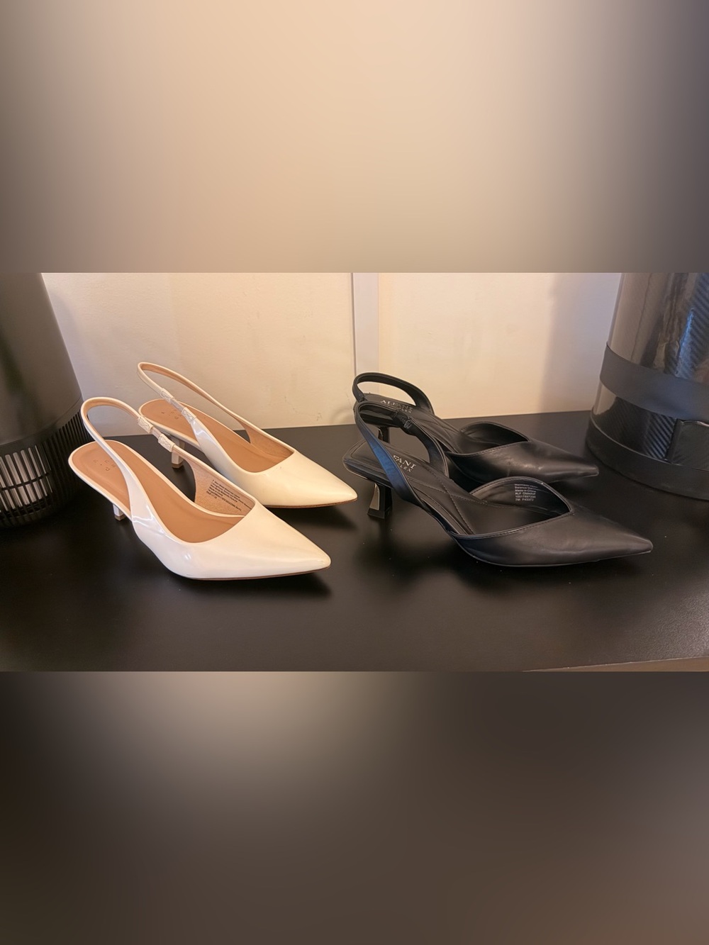 Bundle heels black and beige size 7